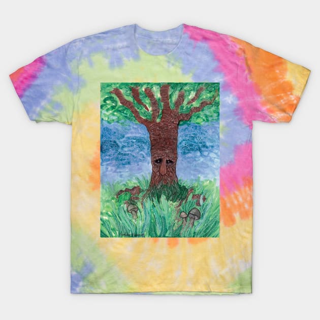 Wise Old Tree T-Shirt by Christopher's Doodles